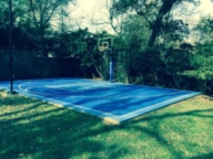 48'x36' court in bright blue and steel blue
